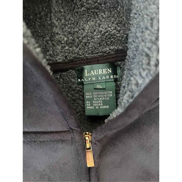 Lauren Ralph Lauren Suede & Sherpa hooded Vest - Picture 3 of 9